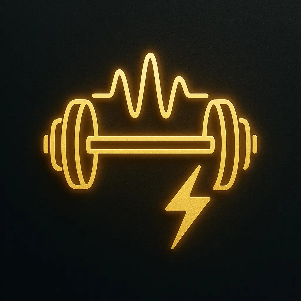 Mythos #2: „Mehr Training = mehr Muskeln“ – Hantel mit Warnsymbol.