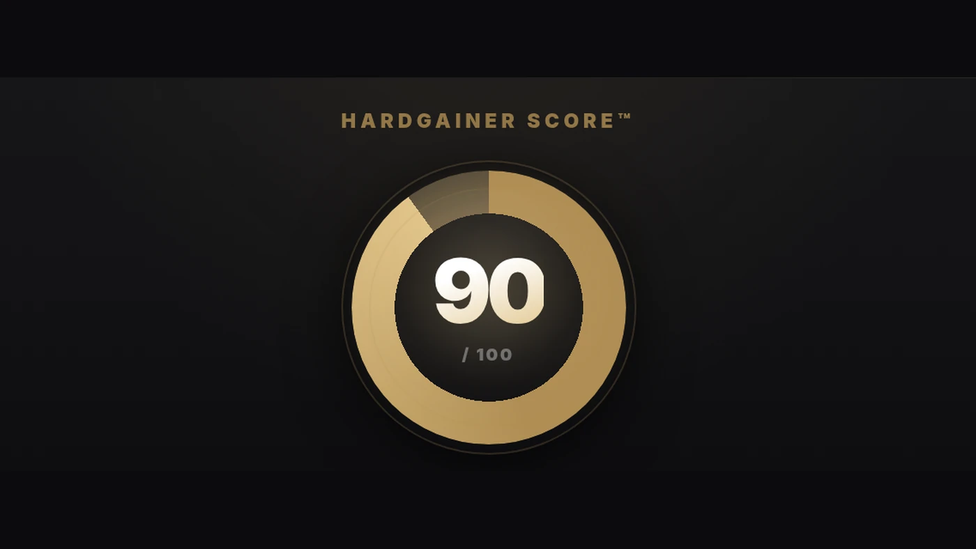 Hardgainer Score als Ringdiagramm im Kalorienrechner Pro